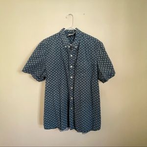 Kennington Blue Button Down Short Sleeve Shirt